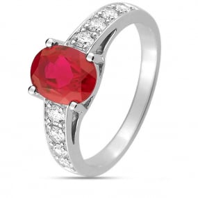 Bague Rubis et diamants diamant Or 18 ct - 750/1000 -  - 1.5048.R1
