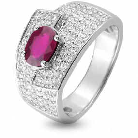 Bague Rubis et diamants diamant Or 18 ct - 750/1000 -  - 1.6031.R1
