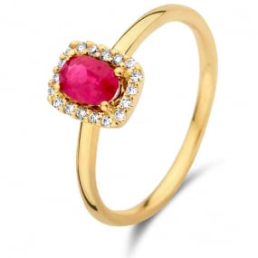 Bague Rubis et Diamants diamant Or 18 ct - 750/1000 - Alissa - 064194RA
