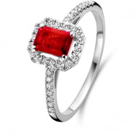 Bague Rubis et Diamants diamant Or 18 ct - 750/1000 - Cline - 91HC51RA
