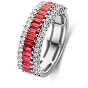 Bague Rubis et Diamants diamant Or 18 ct - 750/1000 - Clia - 064531RA
