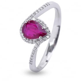 Bague Rubis et Diamants diamant Or 18 ct - 750/1000 - Cordlia - ABG044R-FR
