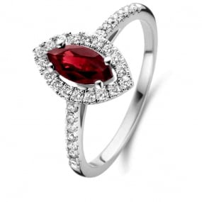 Bague Rubis et Diamants diamant Or 18 ct - 750/1000 - Inna - 91HR51RA
