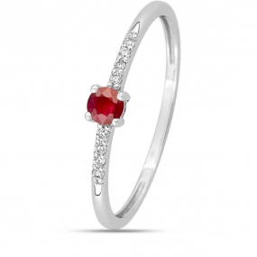 Bague Rubis et diamants diamant Or 18 ct - 750/1000 - Kariane - 1.7521.R1
