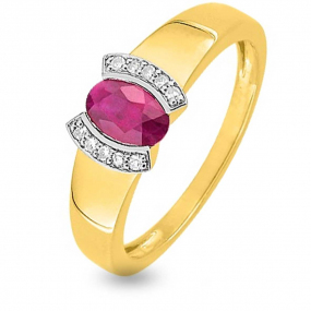 Bague Rubis et Diamants diamant Or 18 ct - 750/1000 - Klara - MW063BRB4
