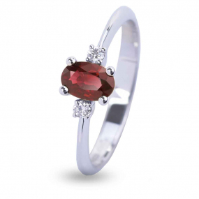 Bague Rubis et Diamants diamant Or 18 ct - 750/1000 - Miri - AB0042R-FR
