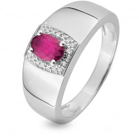 Bague Rubis et Diamants diamant Or 18 ct - 750/1000 - Tania - MZB16GRB4
