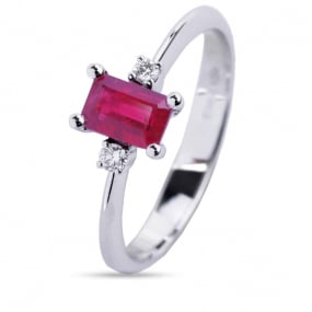 Bague Rubis et Diamants diamant Or 18 ct - 750/1000 - Tiffany - AB0047R-FR
