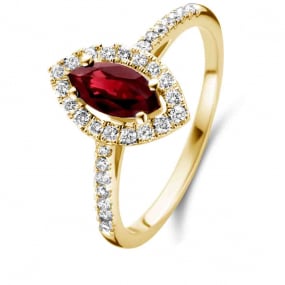 Bague Rubis et Diamants diamant Or 18 ct - 750/1000 - Yuri - 91IP51RA
