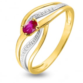 Bague rubis  Or 18 ct - 750/1000 - lya - 08PT21BR
