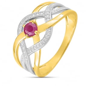 Bague Rubis  Or 18 ct - 750/1000 - Halia - 08PA575BR
