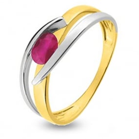 Bague Rubis  Or 18 ct - 750/1000 - Roseline - GI002BR
