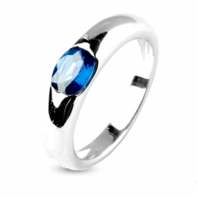 Bague saphir 1 carat  en Or Blanc  Chlo -9806-SA
