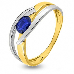 Bague Saphir en 2 Ors  Olivia -GI002BS
