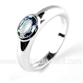 Bague SAPHIR en Or Blanc  Dlicatesse -12552 SA
