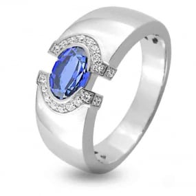 Bague Saphir en Or Blanc diamant Anya -1.6027.S1
