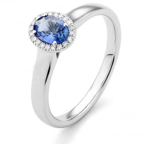 Bague Saphir en Or Blanc diamant Julie -RD552FMPWA814
