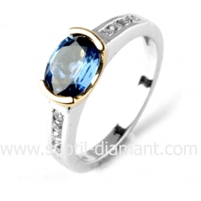 Bague saphir en Or Blanc diamant Kali -12540 SA
