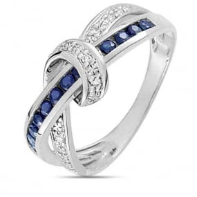 Bague Saphir en Or Blanc diamant Mathilde -MX029GSB5
