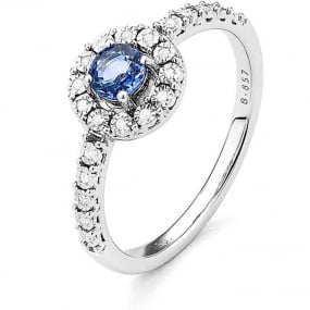 Bague Saphir en Or Blanc diamant Ocanie -RD125FMNWA814
