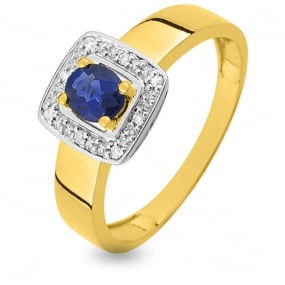 Bague Saphir et Diamants en 2 Ors diamant Kana -KS003BSB4
