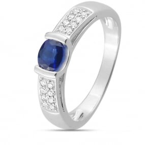 Bague Saphir - en Or Blanc diamant Alicia -1.7206.S1
