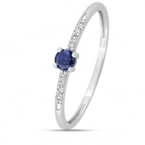 Bague Saphir et diamants en Or Blanc diamant Azlie -1.7521.S1
