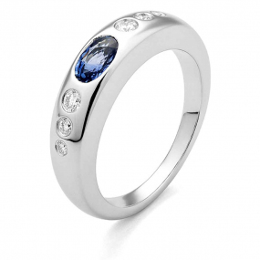 Bague Saphir - en Or Blanc diamant Isabelle -RD612
