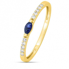 Bague Saphir et diamants en Or Jaune diamant Katherine -1.7556.S0
