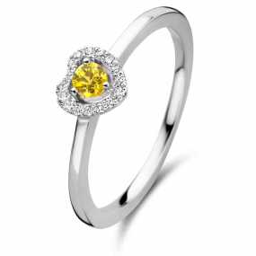 Bague Saphir jaune et diamants One More 0.08 ct  - Salina 051743JA 
