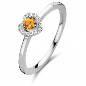 Bague saphir orange et diamants - One More 0.08 ct  - Salina 051743KA 
