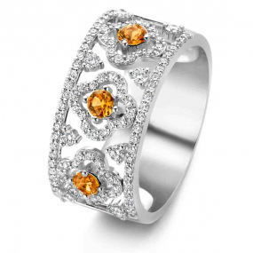 Bague Saphir Orange et Diamants One More 0.59 ct  - Salina 064406KA 
