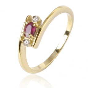 Bague saphir rubis diamant  - Myra - 10368 RU
