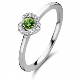 Bague saphir verts et diamants - One More 0.08 ct  - Salina 051743EA 
