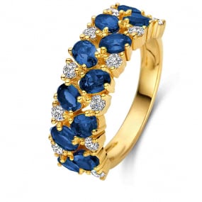 Bague Saphirs et Diamants en Or Jaune diamant Dream -067449SA
