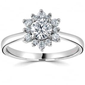 Bague solitaire - Diamant cre en Laboratoire 0.50 ct Luana - RC2047-DS