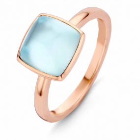 Bague Topaze Sky blue sur Nacre One More - Pantelleria   - Pantelleria 051576TN 
