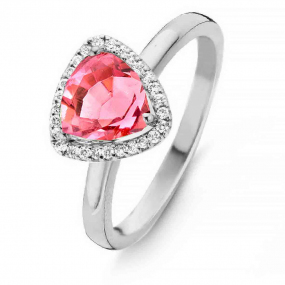 Bague Tourmaline Rose et Diamants One More - Etna 0.1 ct  - Etna 055144RA 
