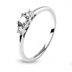 Bague trilogie diamant 0.17 ct - Eleonora - 12504-0.30