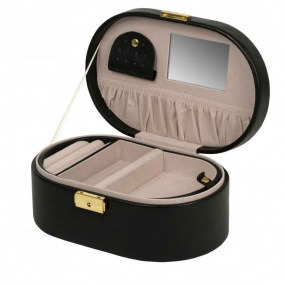 Bote  Bijoux Wolf 1834 - Heritage Oval Jewellery Box - Noir - 280502