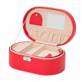 Bote  Bijoux Wolf 1834 - Heritage Oval Jewellery Box - Rouge - 280514