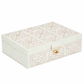 Bote  Bijoux Wolf 1834 - Marrakesh Flat Jewelry Box- Crme - 308353