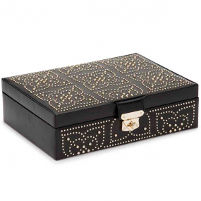 Bote  Bijoux Wolf 1834 - Marrakesh Flat Jewelry Box- Noir - 308302