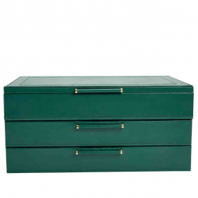 Bote  Bijoux Wolf 1834 - Sophia Jewellery Box/Drawers- Vert Fort - 392012