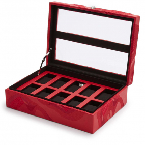 Boite Montre Wolf 1834 - Memento Mori 10-Piece Watch Box- Rouge - 493572