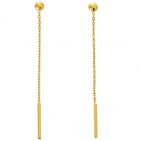 Boucle d'oreille femme pendante Or Jaune 0.45 g Roxanne - 9K11849
