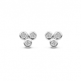 Boucles d'oreilles argent serties d' Oxydes - Naiomy - Annabelle