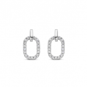 Boucles d'oreilles argent serties d'oxydes - Naiomy - Kimberly