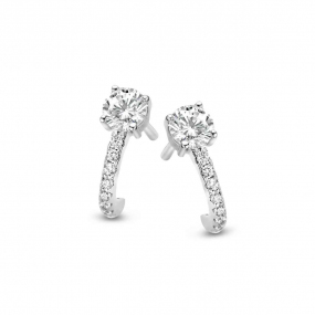 Boucles d'oreilles Argent serties de Zirconium - Naiomy - Arwen