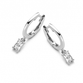 Boucles d'oreilles Argent serties de Zirconium - Naiomy - Vaihinina